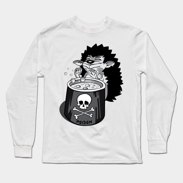 hedgehog cooks poison Long Sleeve T-Shirt by Shvetsov